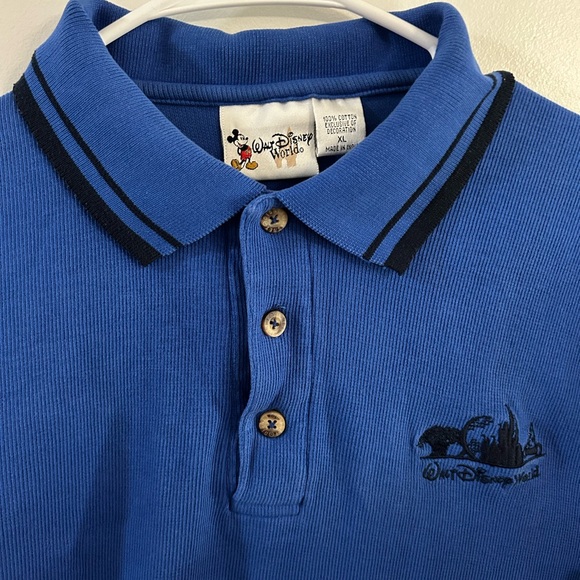 Vintage Walt Disney World Shirt Mens Polo Size XL Navy Blue Polo Embroidered Y2K - Picture 1 of 5
